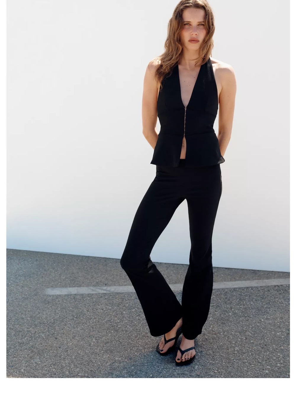 ZARA HALTER (M) AND PANT (L) SET